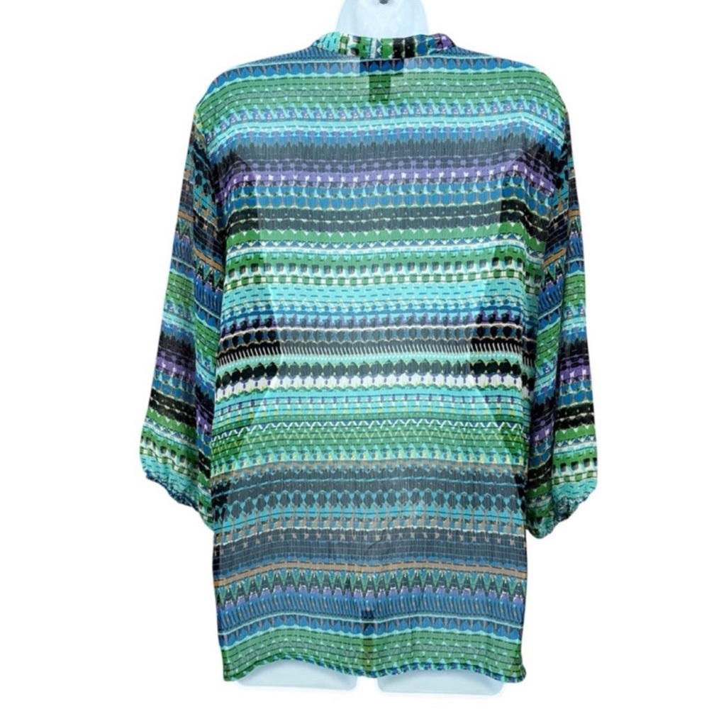 Lane Bryant Multicolor Striped Blouse - Picture 6 of 7